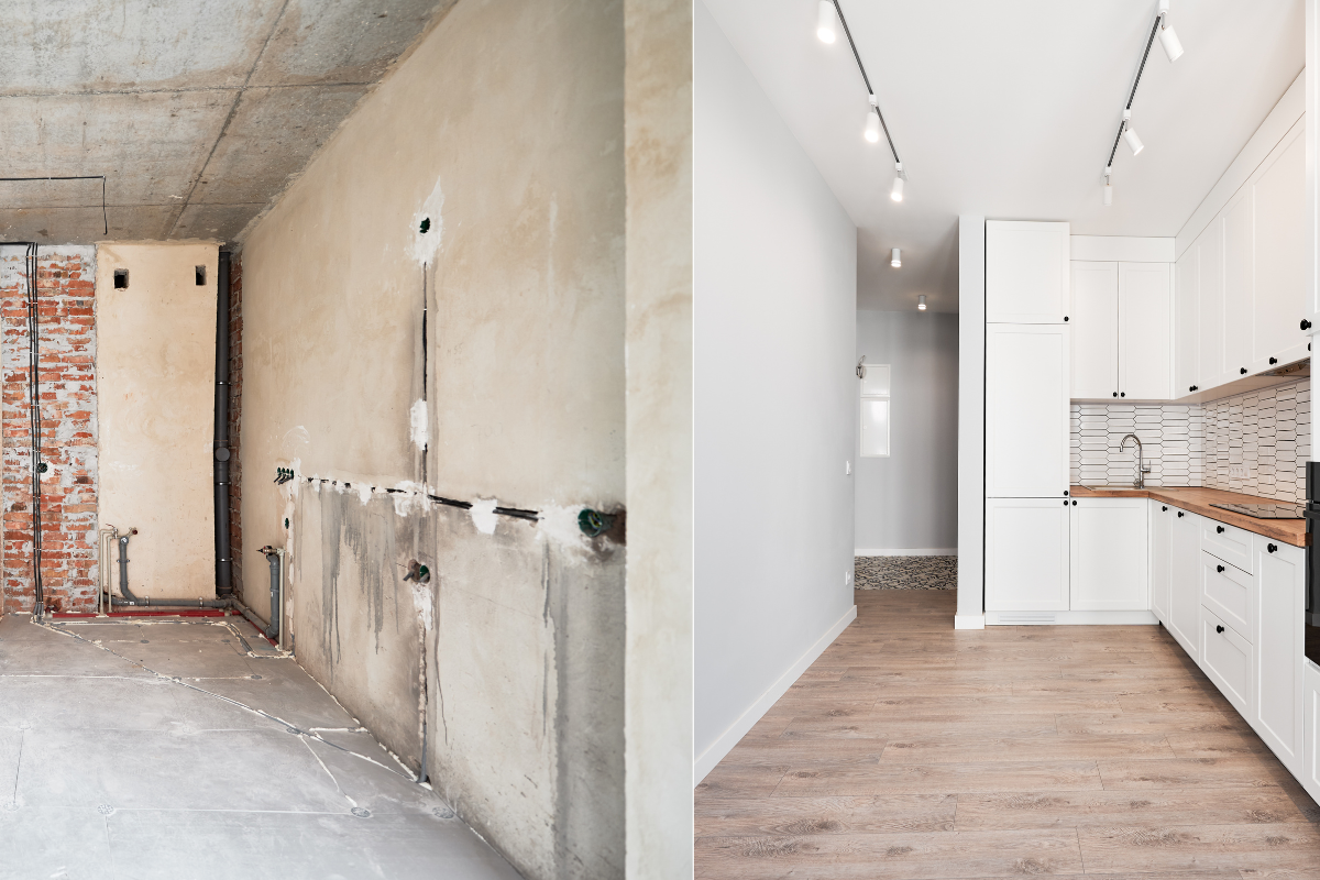 before after small kitchen