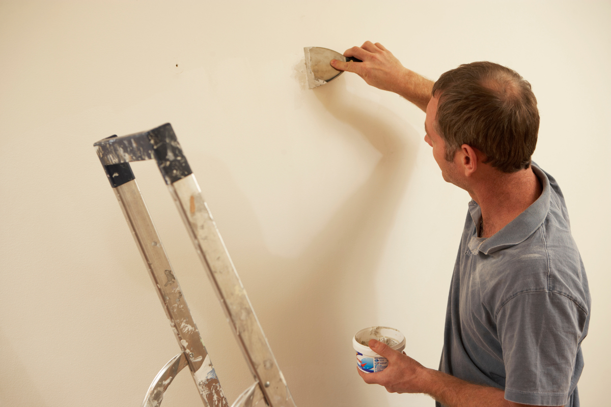 filling nail holes wall