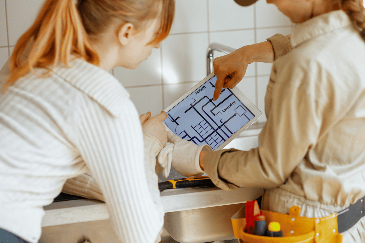 Homeowner planning renovation