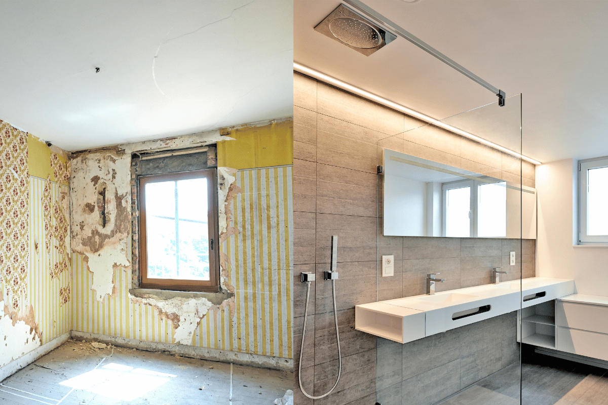 bathroom before after renovation