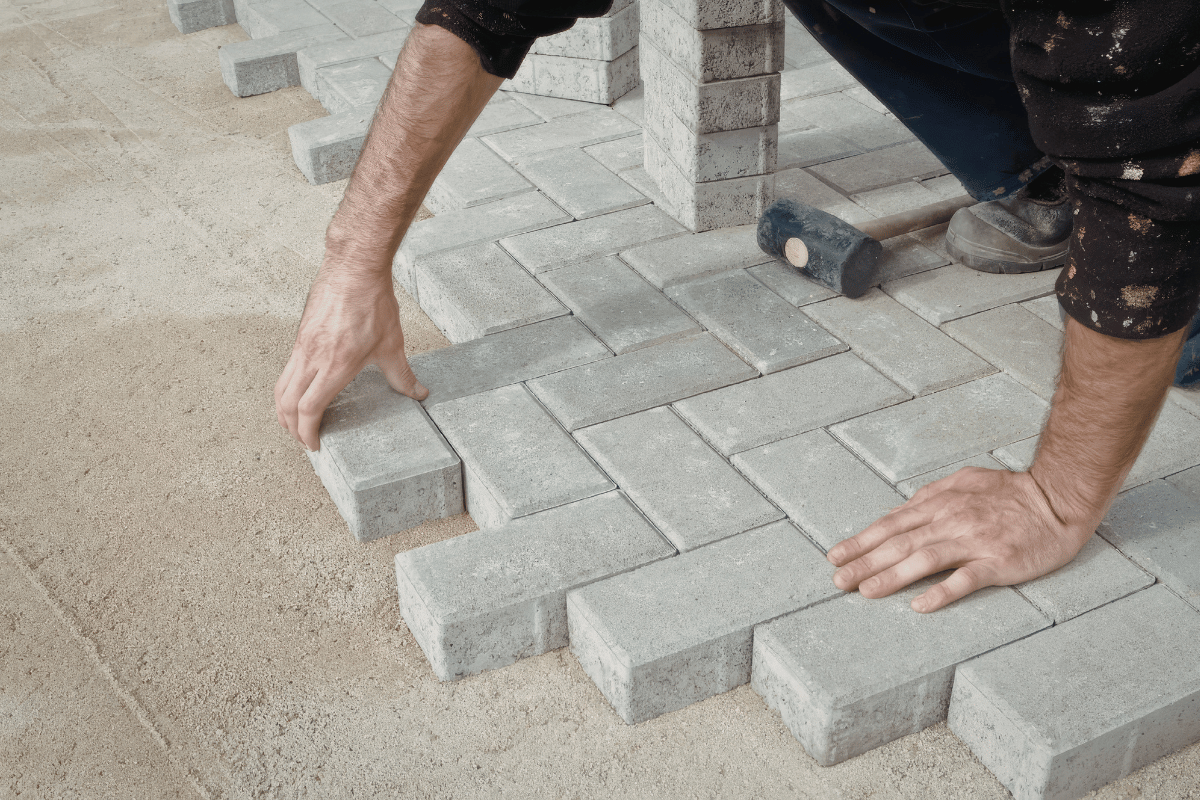 DIY paving stone installation