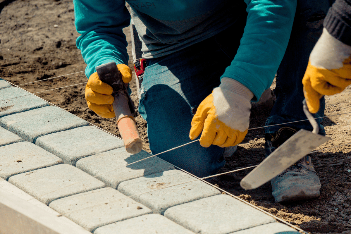 Installing Gravel Base for Paver Walkway