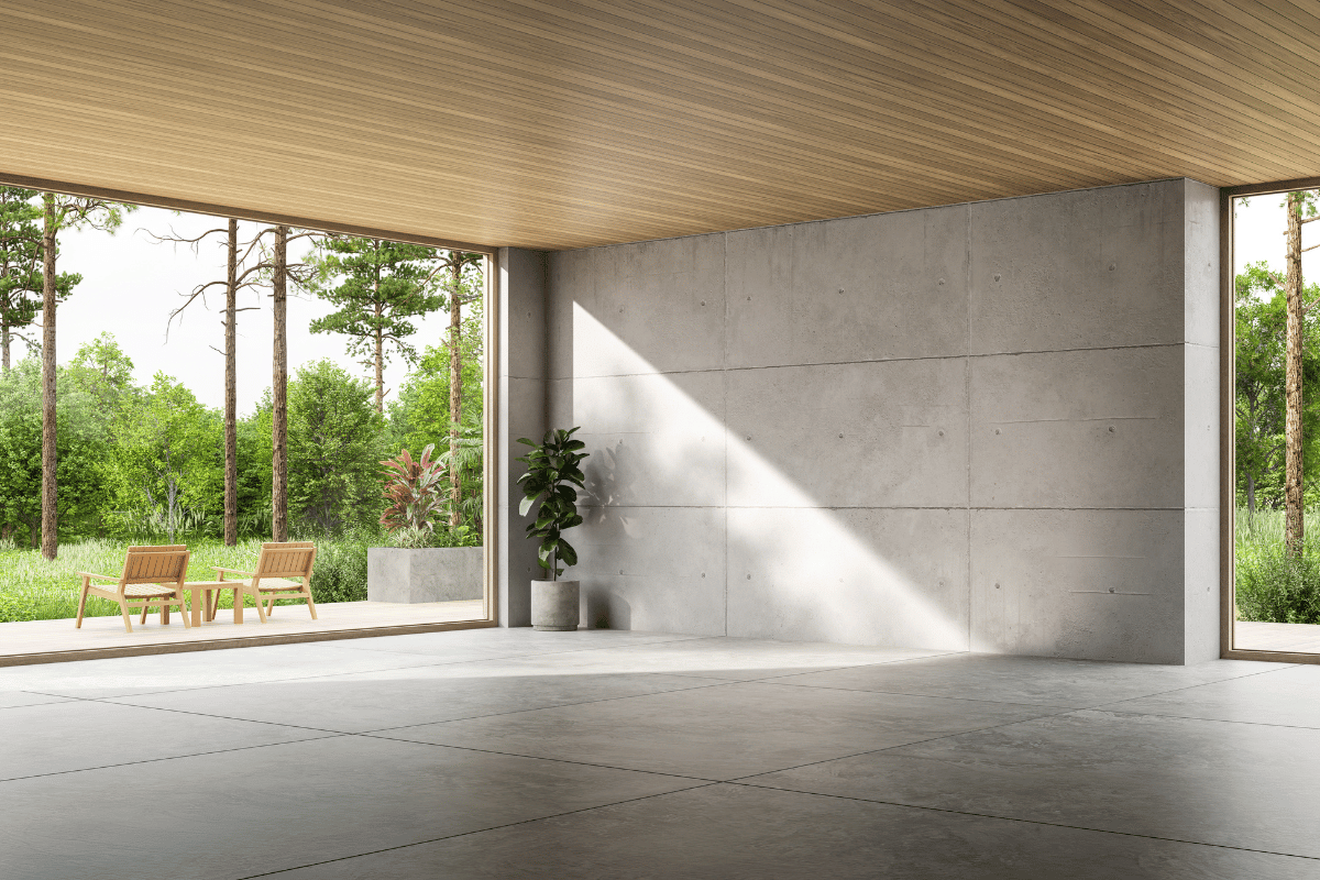 finished basement living space modern