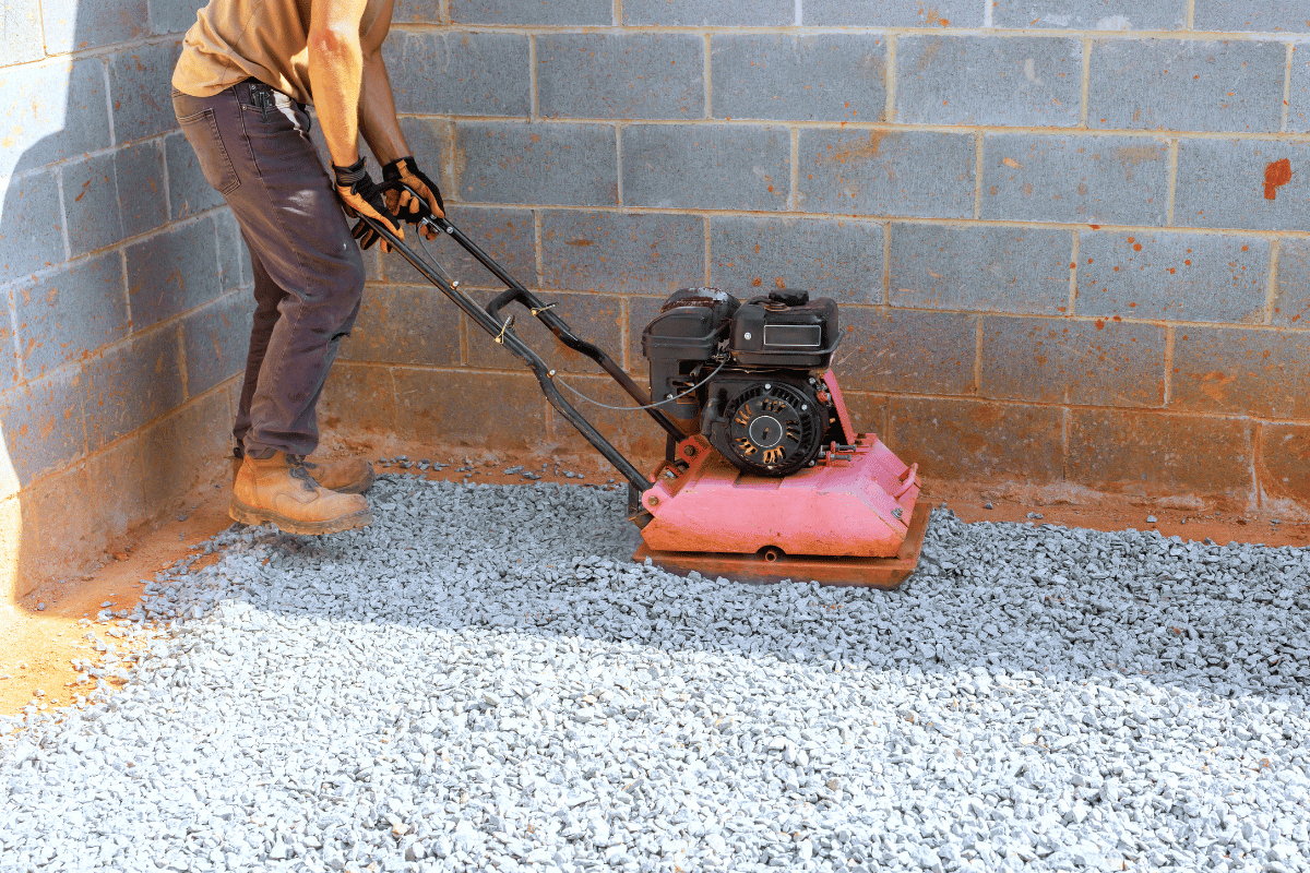 gravel base preparation patio construction