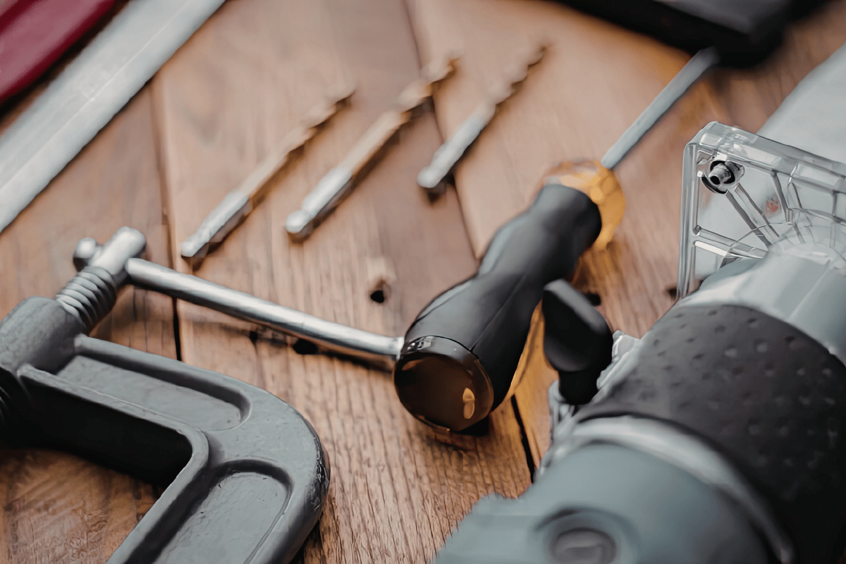 home renovation in progress tools