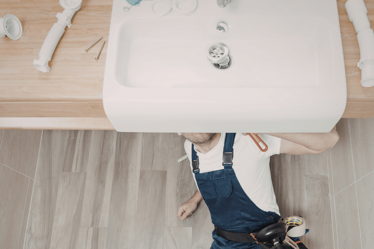 removing bathroom vanity plumbing disconnect sink