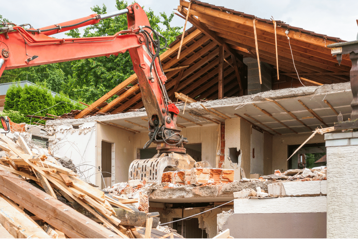 house demolition rebuild construction residential