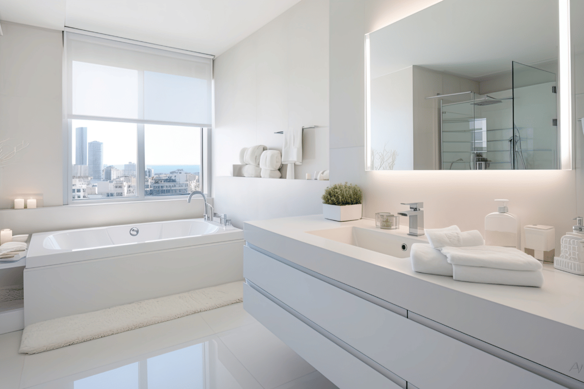 modern basement bathroom small apartment kitchen