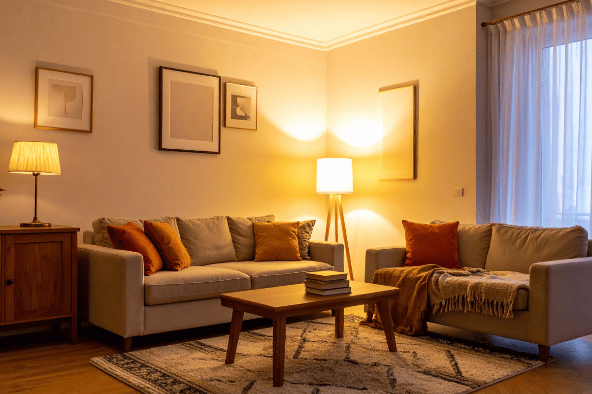 finished basement family room modern