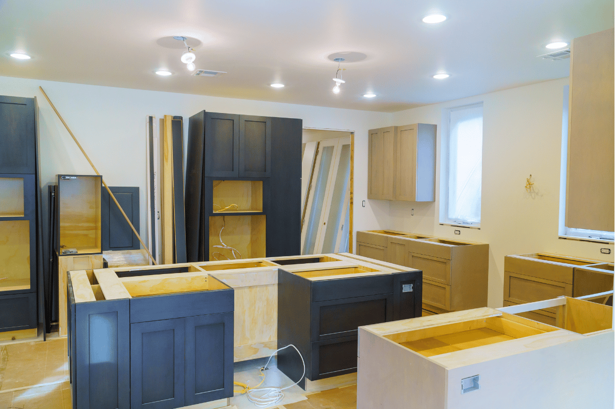 kitchen renovation in progress modern home