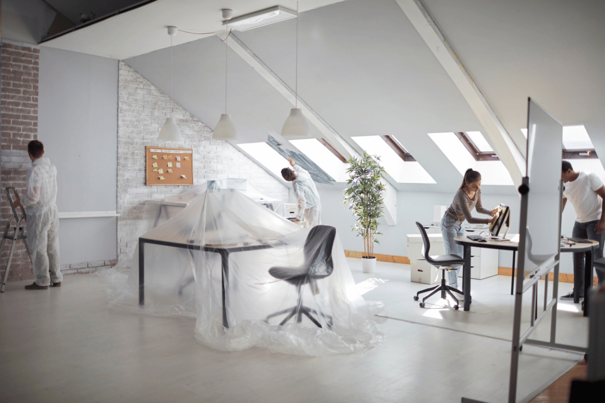 modern office room renovation