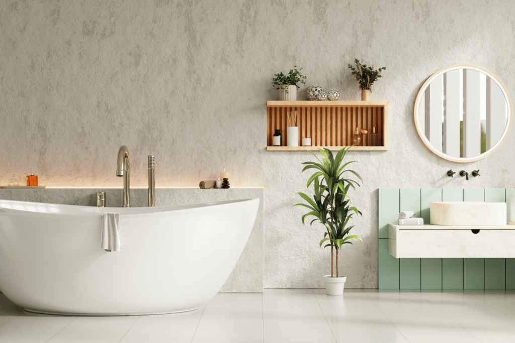 clean modern bathroom interior