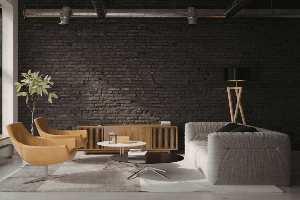 basement apartment open concept living space