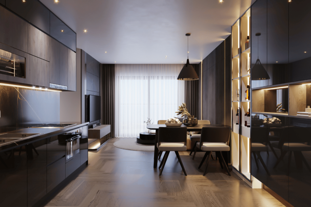 modern basement apartment