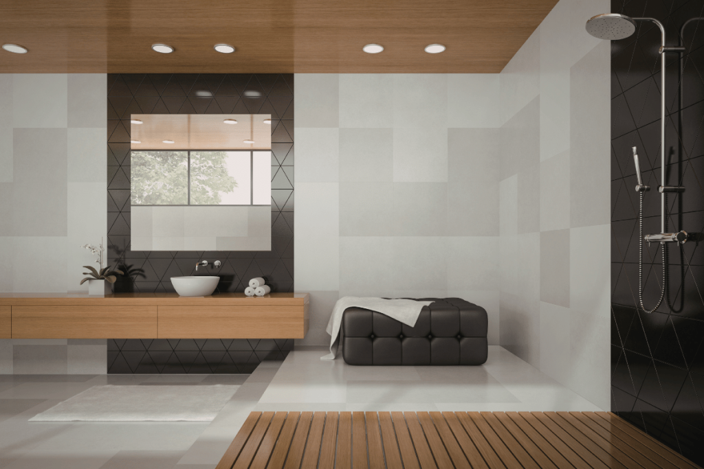 modern bathroom renovation bright neutral Ontario home